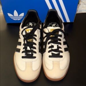 Adidas Cream and Black Sneakers
